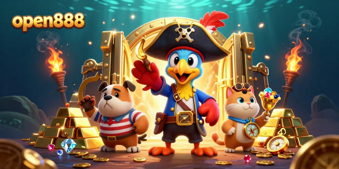 Experience exciting adventures with open888's pirate-themed slot games featuring vivid characters and treasures.