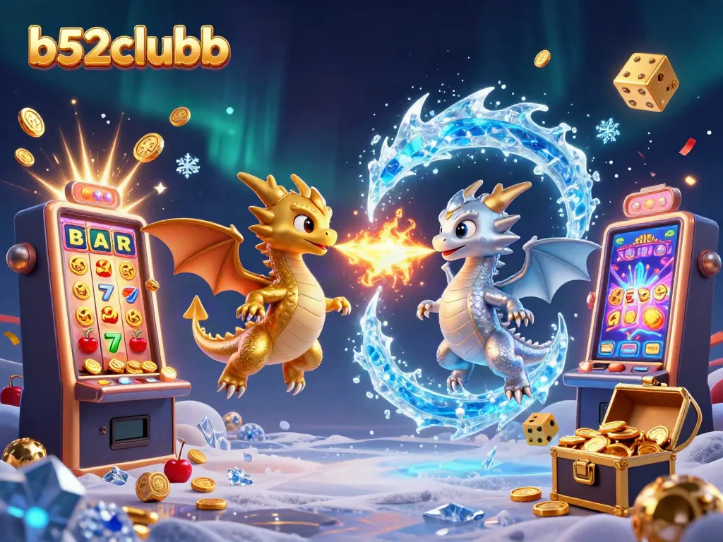 Engage with b52clubb's thrilling 3D casino world as dragons collide in jackpot excitement.