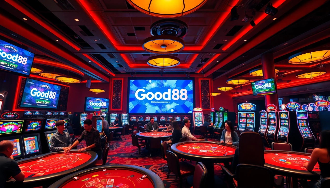 Experience thrilling gaming at good88.hu.net with vibrant casino tables and engaged players.