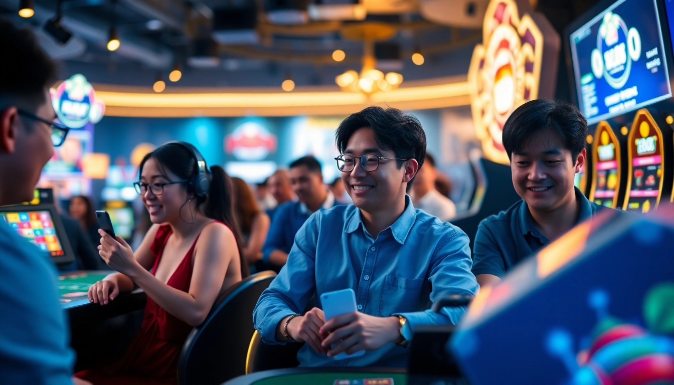 Experience the excitement of online betting at tk88win.live with engaging players in a vibrant casino atmosphere.