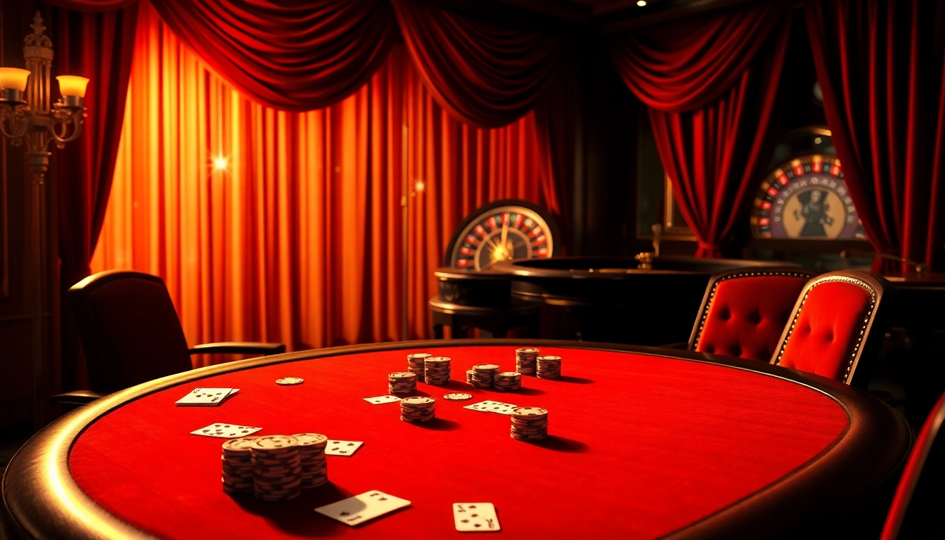 Experience the luxury and excitement of playing at 888P casino with a vibrant poker table and roulette wheel.