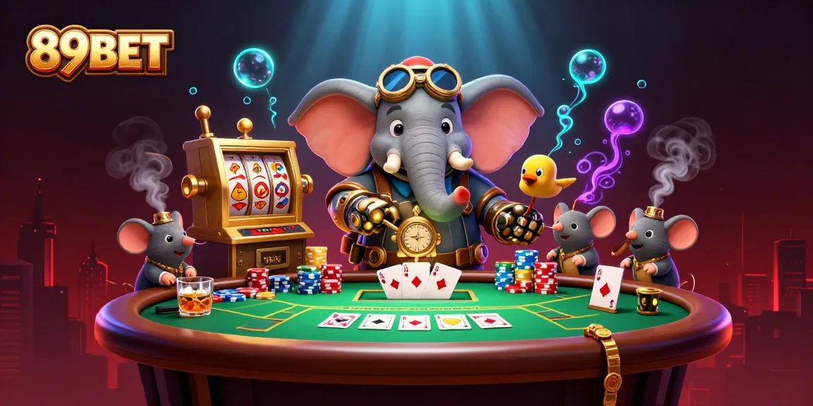 Experience thrilling gameplay and excitement at 89BET, featuring a vibrant 3D casino scene.