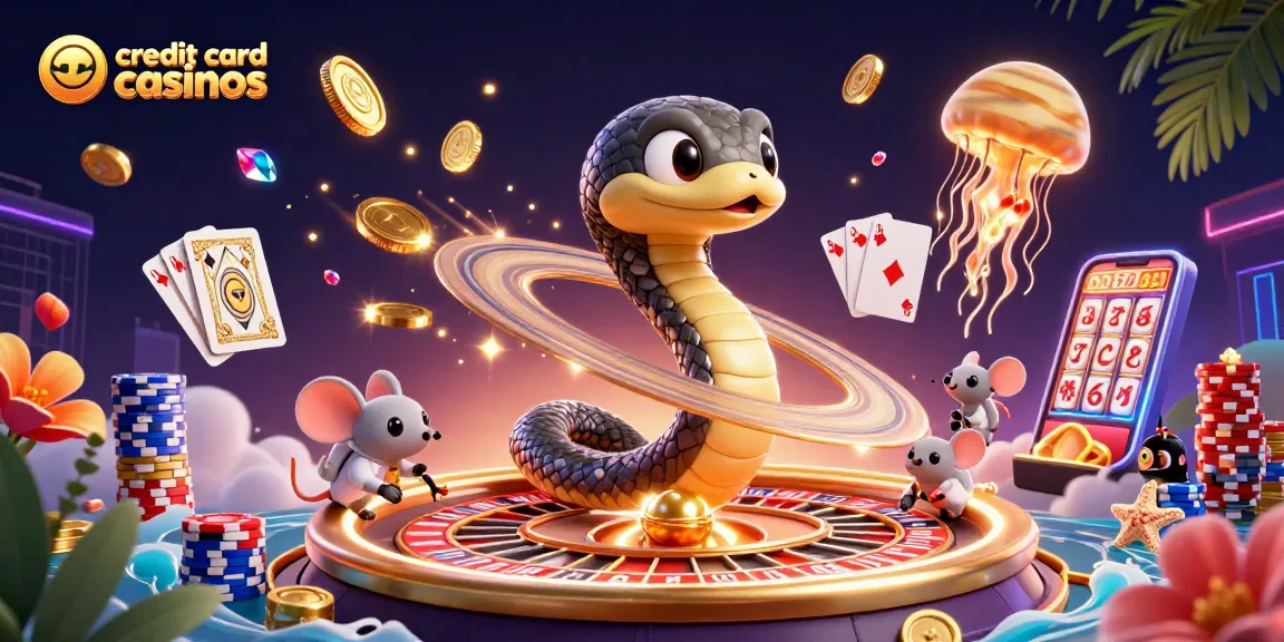 Experience thrilling gameplay at credit card casinos with vibrant designs and dynamic elements.