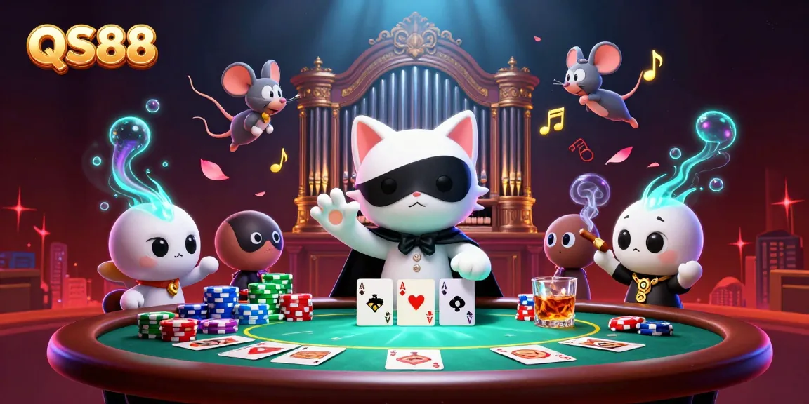 Experience the thrill of QS88 with imaginative casino elements in a lively 3D scene.