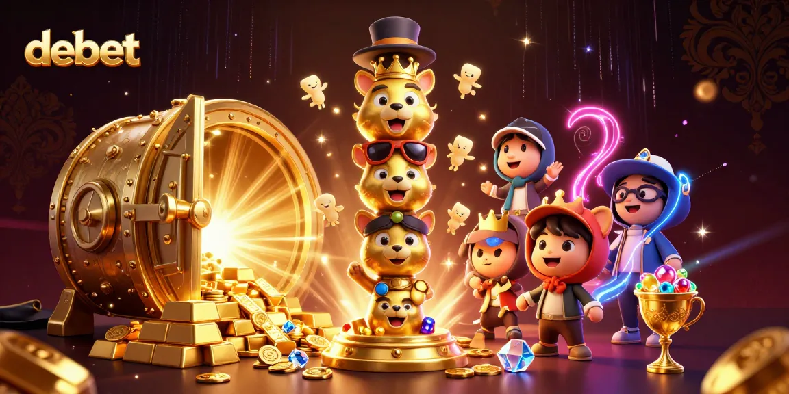 Experience excitement and fortune with debet's dynamic casino adventure featuring animated totems and treasures.
