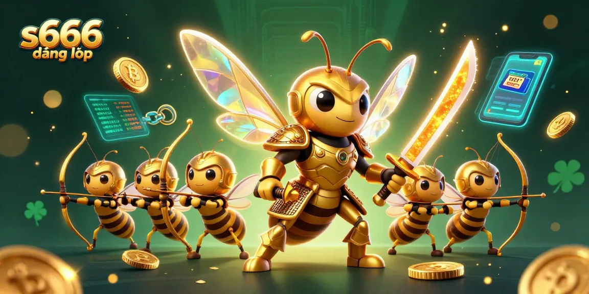 Experience thrilling gains with s666 đăng nhập in this vibrant 3D casino scene filled with blockchain elements.