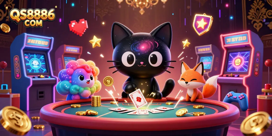 Engage in thrilling games at QS8886 COM, featuring a cosmic casino with magical characters and vibrant graphics!