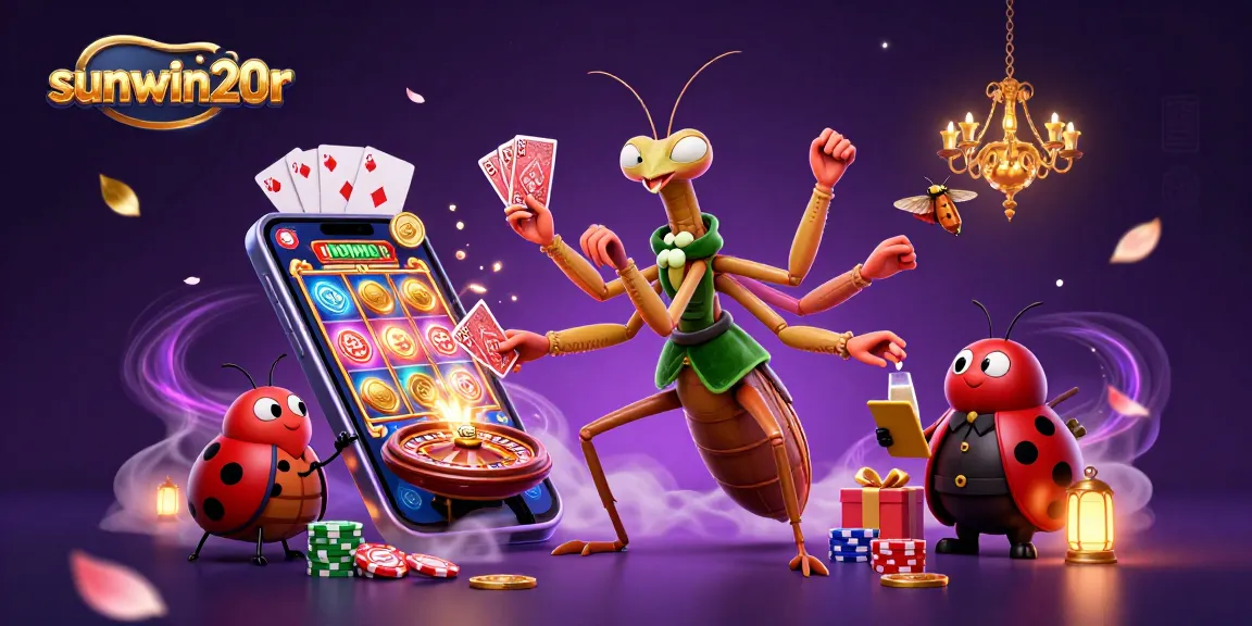 Experience thrilling gameplay at sunwin20r with vibrant casino elements and energetic characters.