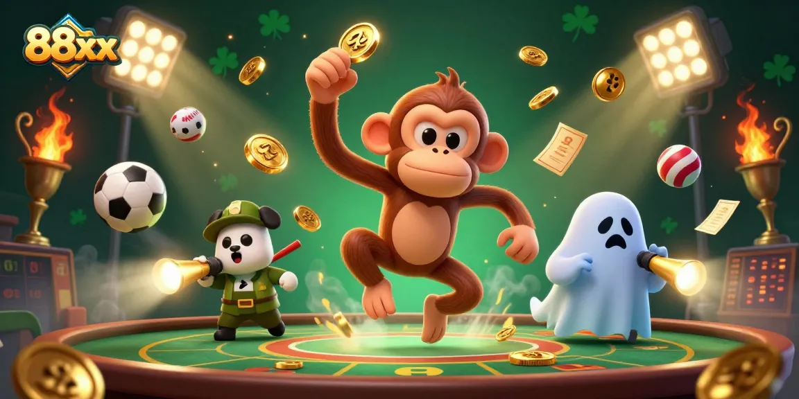 Engage in thrilling experiences at 88xx, where golden coins and excitement collide in a haunted casino.