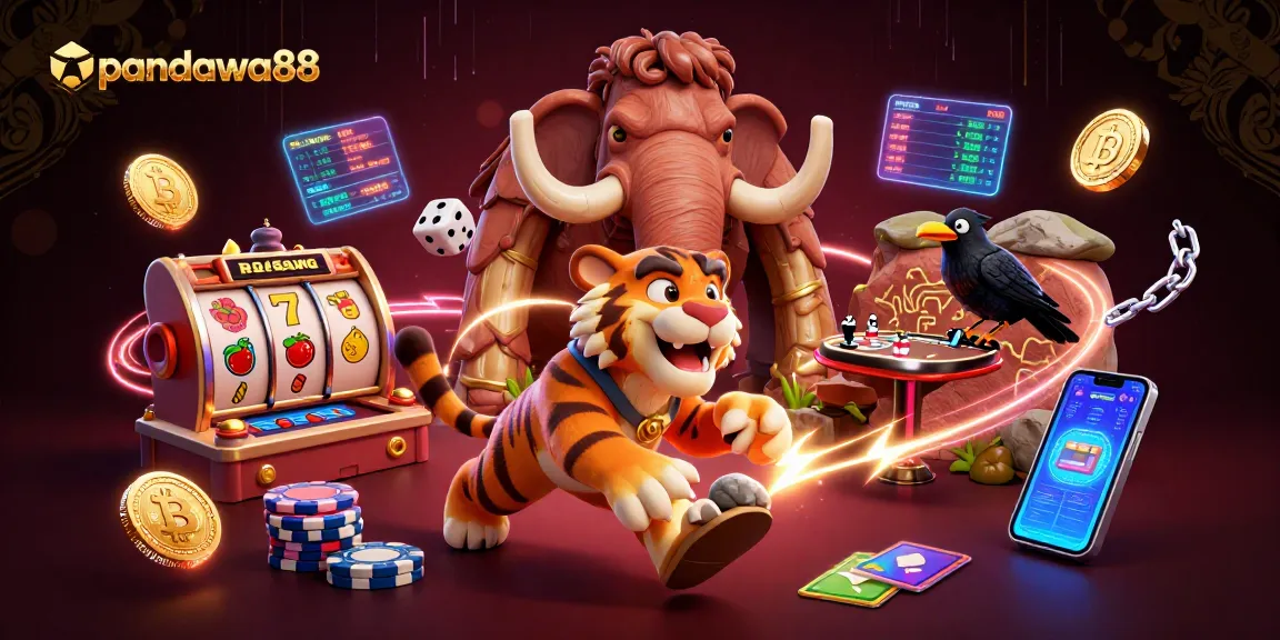 Win big at pandawa88 with a vibrant prehistoric casino featuring wild characters and exciting game elements.
