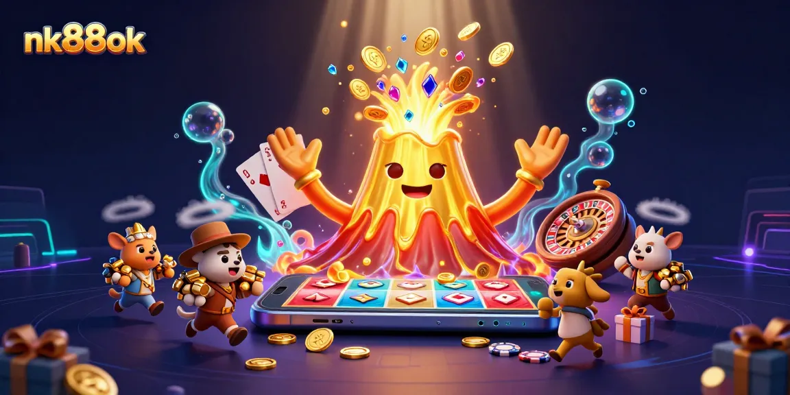 Experience the excitement of nk88ok with vibrant treasure eruptions and thrilling gaming elements.